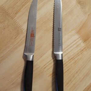ZWILLING J.A. Henckels Stainless Steel Knife Pair with Black Handles